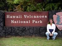 volcanoes national park sign