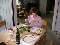 lunch back at the cabin
