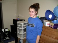 catherine getting settled in new digs