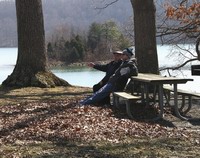 dad and matthew at clator lake, va
