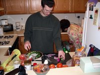 salad chef matthew at work