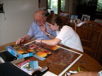 puzzle builders at work