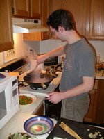 matthew stirring the fry