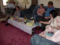 family in the family room