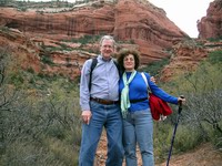 hiking among the red rocks of sedona