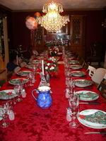 prepared Christmas eve/Nina birthday table