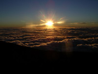 sunset on haleakala