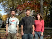 Matthew, David, and Catherine outside
