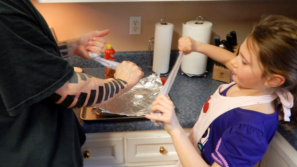 Taffy pulling David & Rosalie