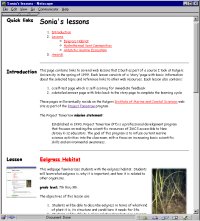 sonia's web page