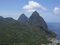 sourfriere and pitons looking south