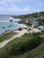 bathsheba coast path and boats