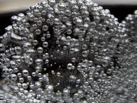 air bubbles on glass ball