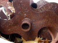 rusted tiller blade