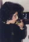 Sonia with wine